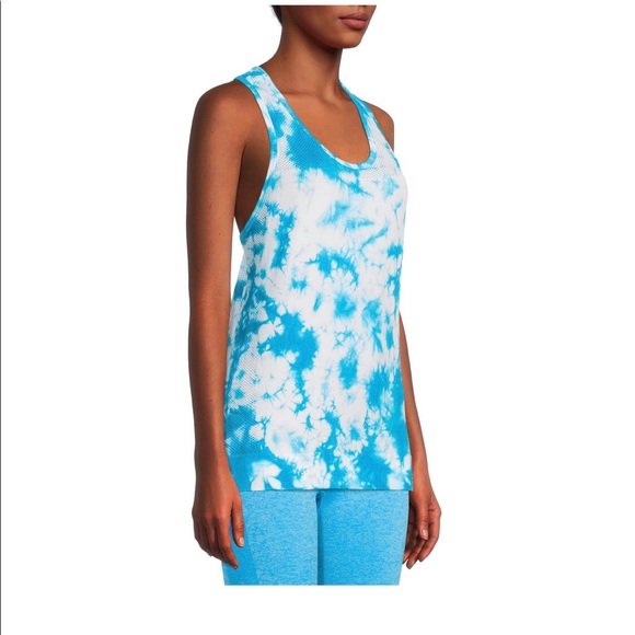 AVIA Tank Top Size XL 16-18 Womens Tie Dye Turquoise White Lightweight New - Picture 3 of 6